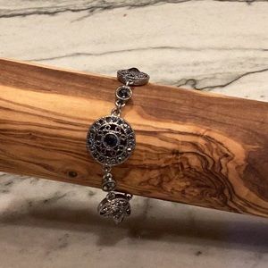 Silver marcasite circle bracelet